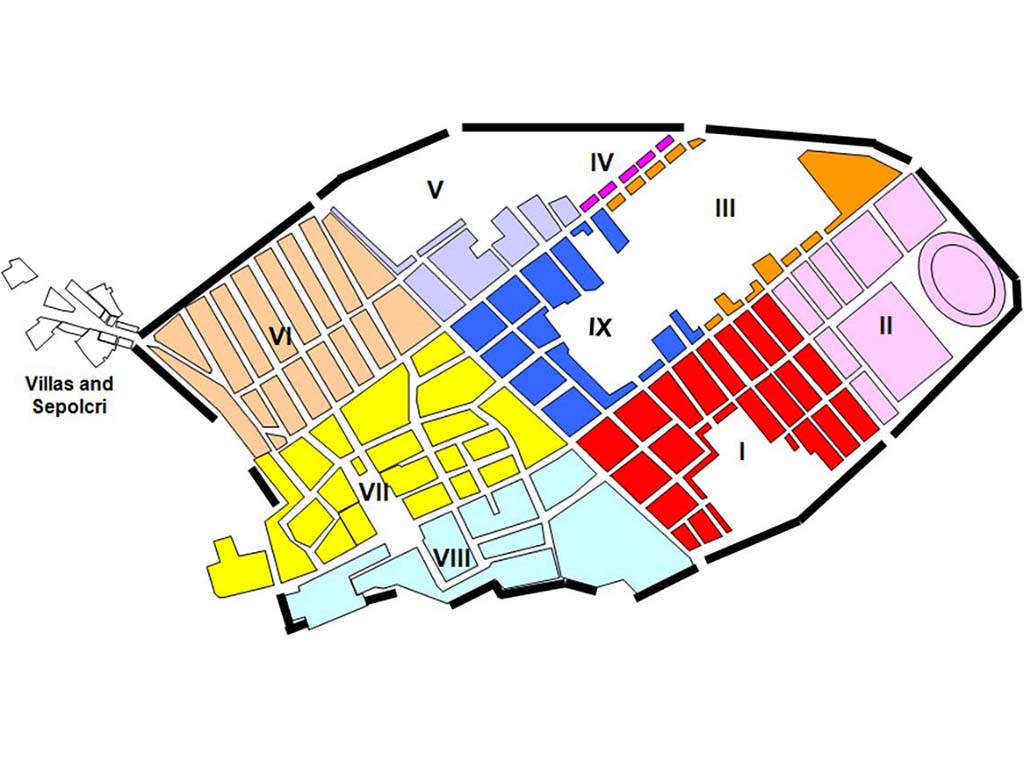 Pompeiiinpictures Pompeii Plan